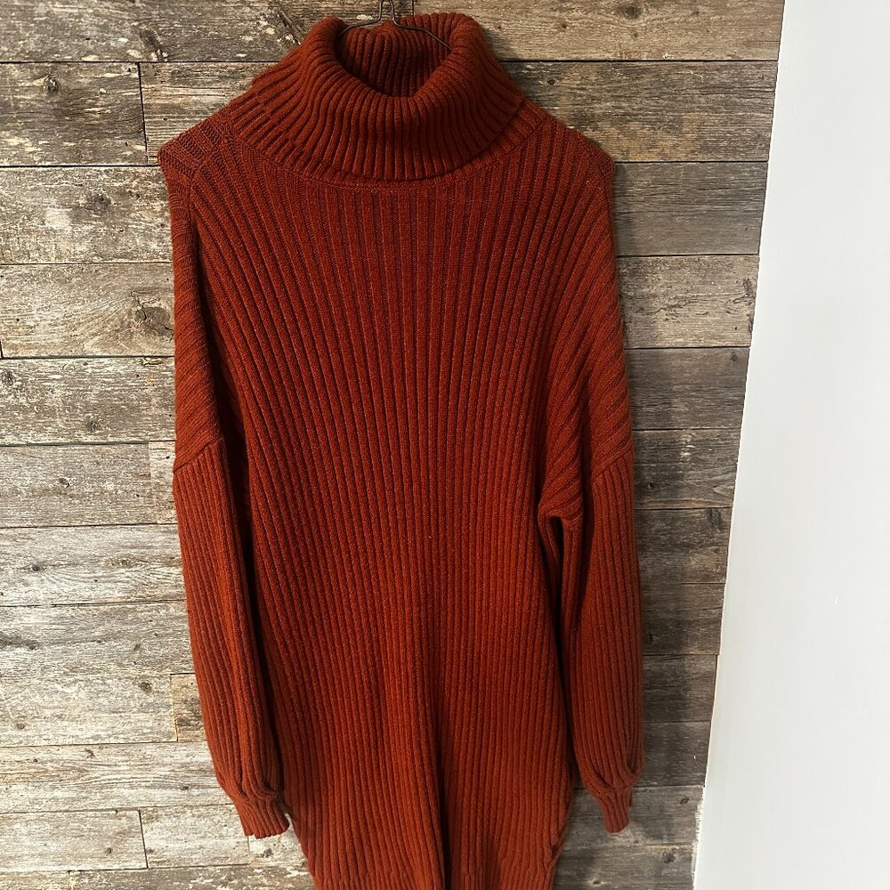 Small Burnt Orange sweater dress
